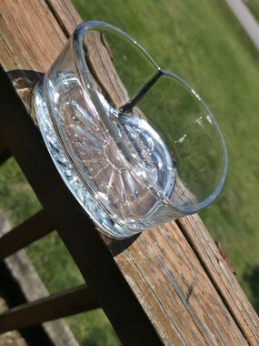 Clear Glass Decorative Bowl - Scalloped Edge